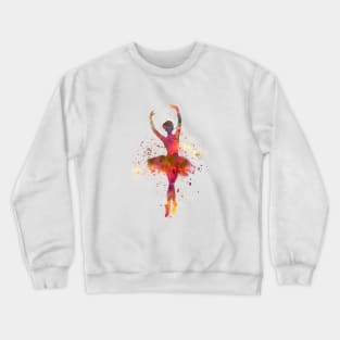 Classical ballet girl in watercolor Crewneck Sweatshirt